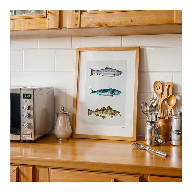 &#039;Fish of the Atlantic&#039; art print