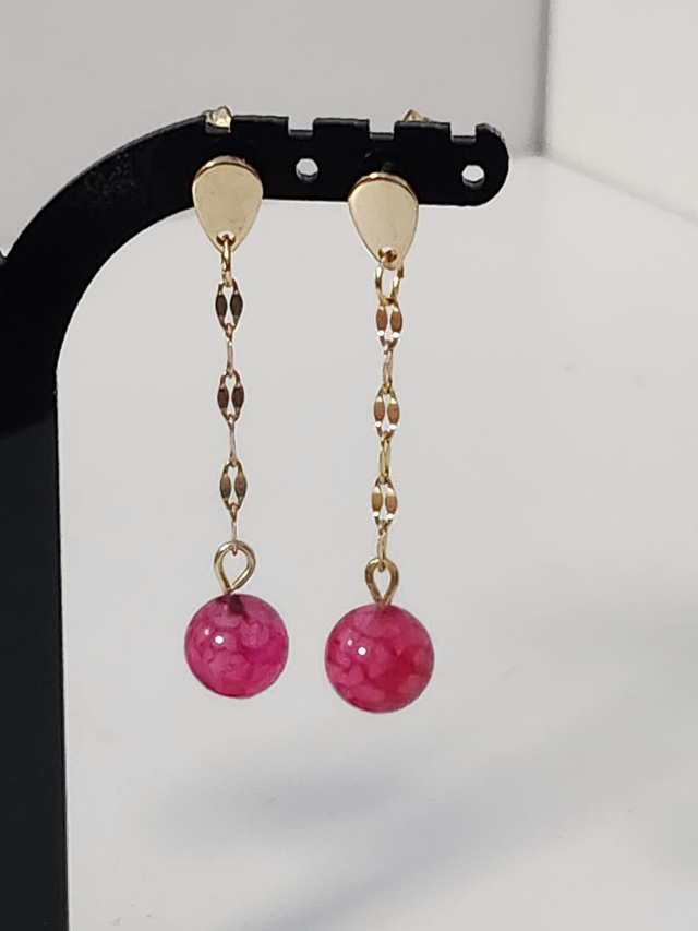 Boucle d’oreille agate œil de dragon