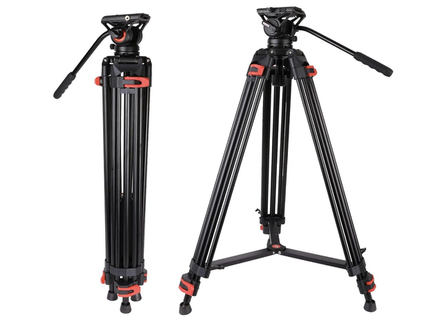 Högt videostativ, Fluid head. Coman DF16L (85-188 cm)