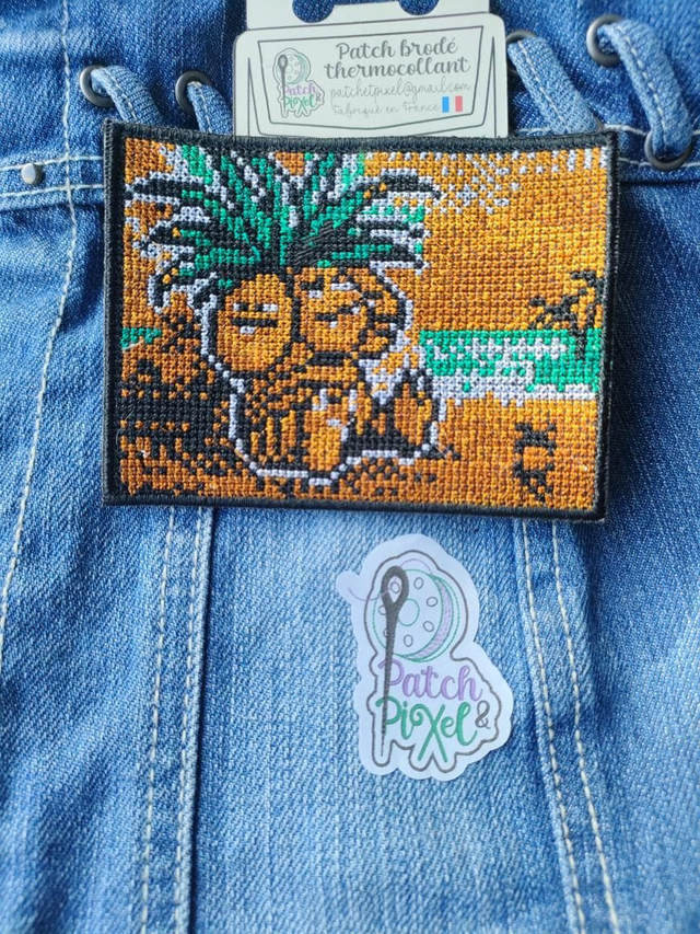 Patch brodé thermocollant pixel art noadcoco