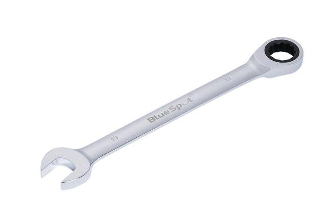 19 mm BlueSpot Fixed Head Ratchet Spanner Combination Wrench Metric
