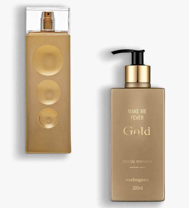 KIT MAKE ME FEVER GOLD COM FRAGRÂNCIA E HIDRATANTE