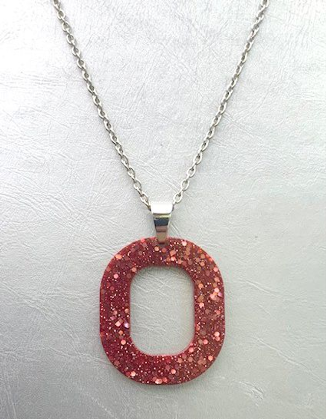 Collier Glitter Automne Rouge