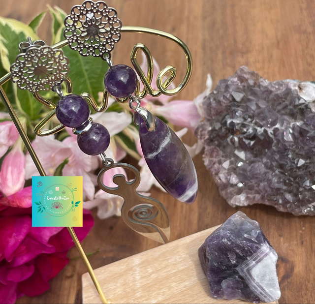 🧘♀️Boucles d’oreilles en Améthyste