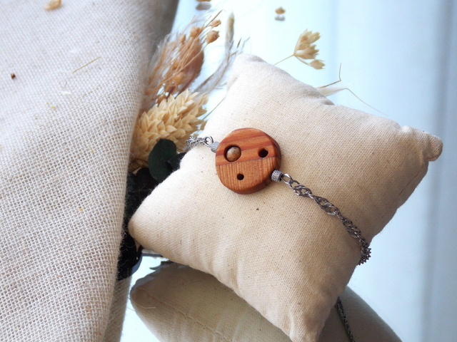 Bracelet mélange de mélèze | Création artisanale iséroise