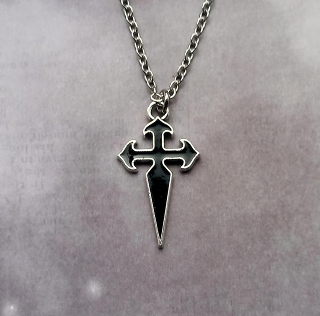 Black Gothic Cross Necklace 