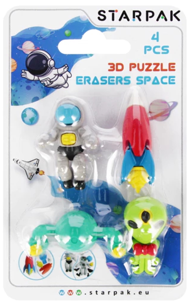 Kustukummide komplekt „Kosmos“ Starpak (4 tk blisteris)