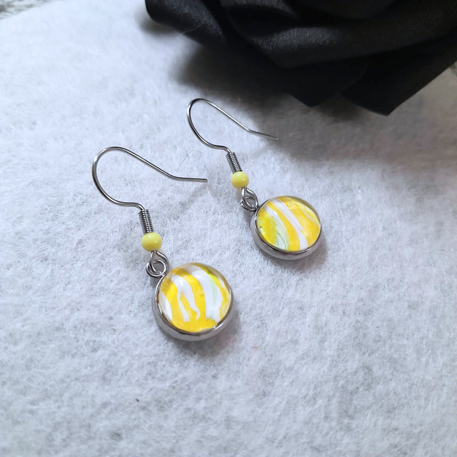 CITRON GIVRE - Boucles d'oreilles