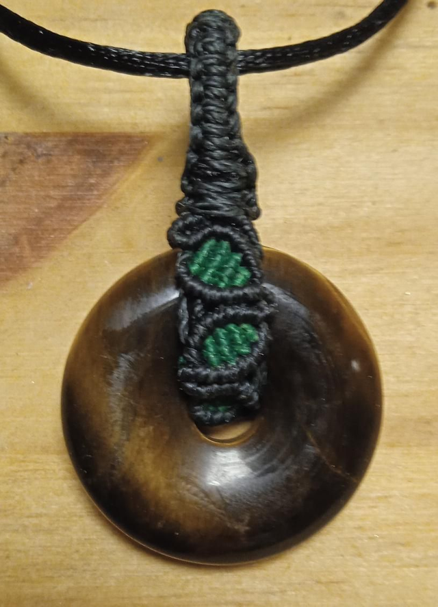 oeil de tigre Donut (pendentif) 