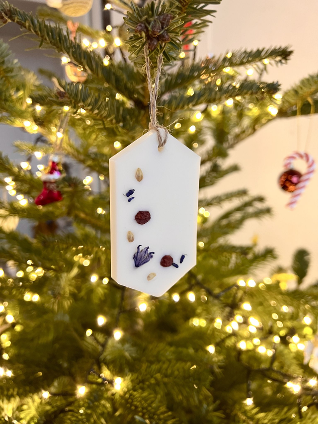 🎄 Suspension parfumée Edelweiss - 2 en 1