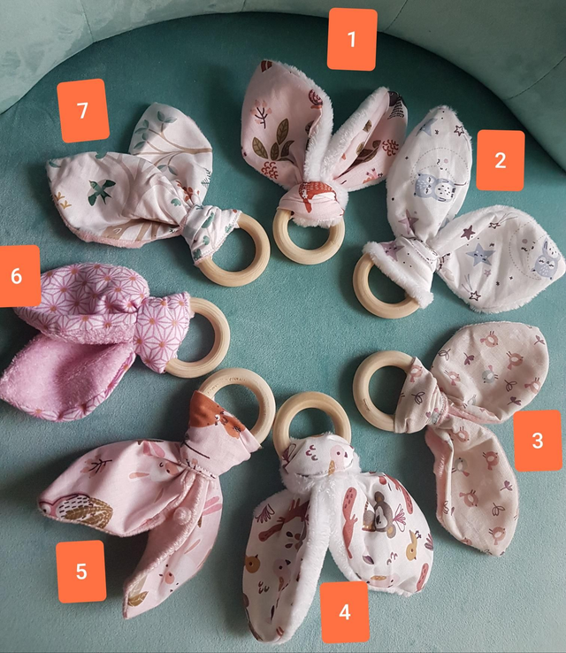 Anneau de dentition fille - modèles au choix