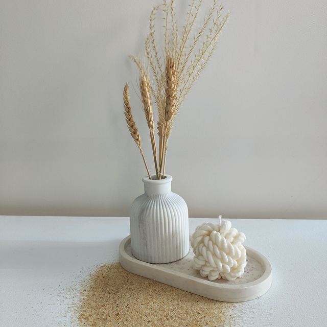 Bougie Pelote de laine blanche - fragrance sucrée