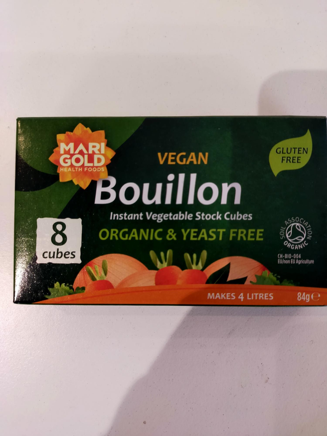 Yeast Free Swiss Vegetable Bouillon Cubes, Organic 84g [8 Cubes] (Marigold)  33574