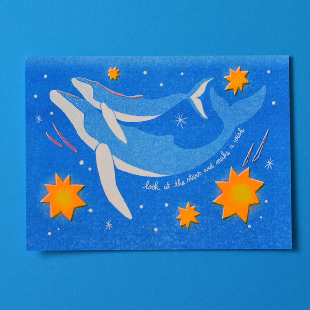 Carte postale RISO Inktober *Stars* 