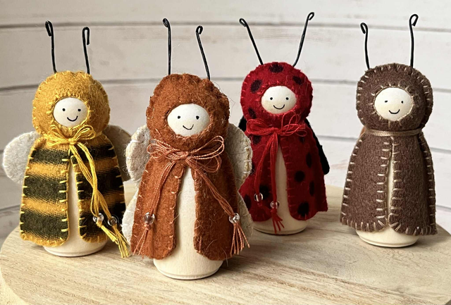 Felted Woodland Bugs