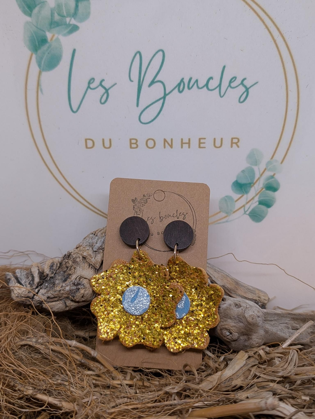 Coquelicot  paillette jaune