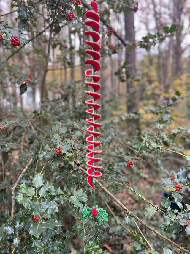 Spirale à vent feuilles de houx