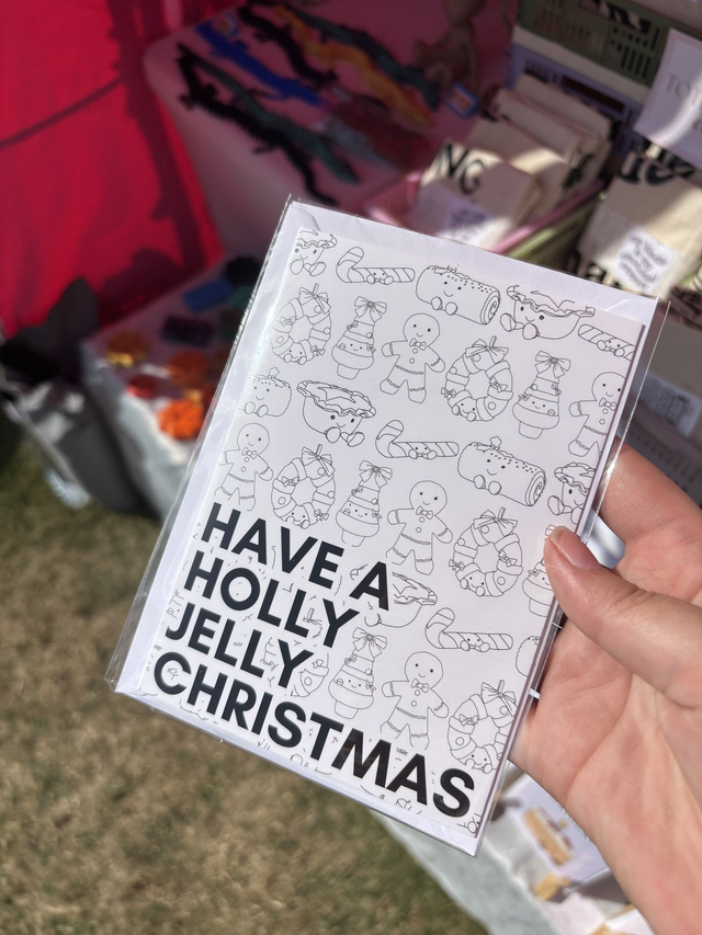 JellyCat &#039;Have a Holly Jelly Christmas&#039; Card 