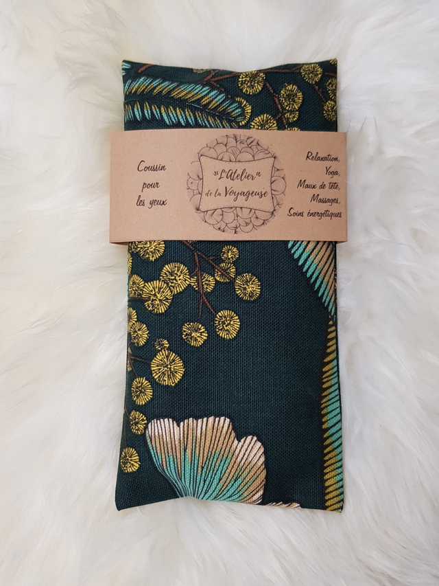 35 - Coussin pour les yeux - Ginkgo &amp; Mimosa