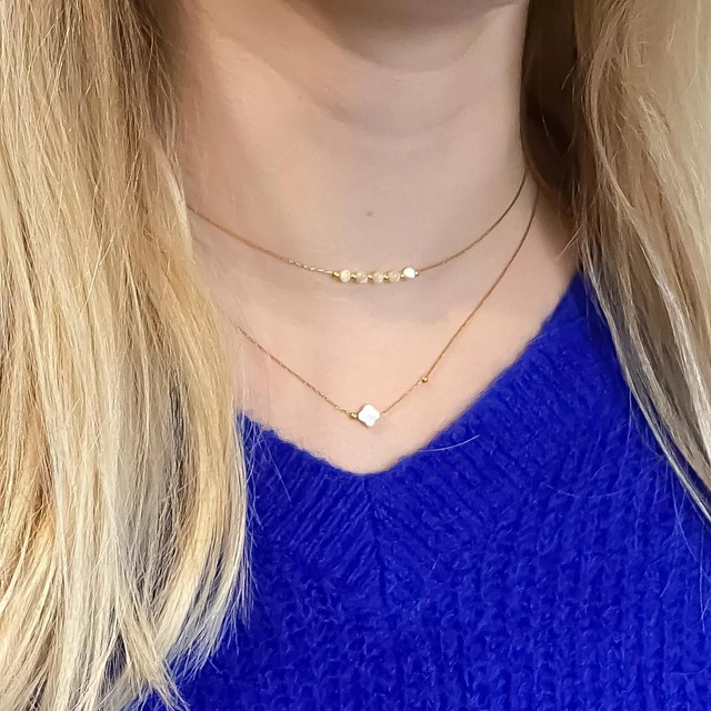 Collier double TRÈFLE