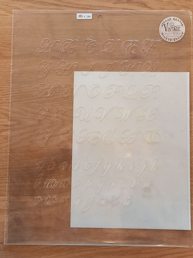 Stencil Alfabeto Corsivo