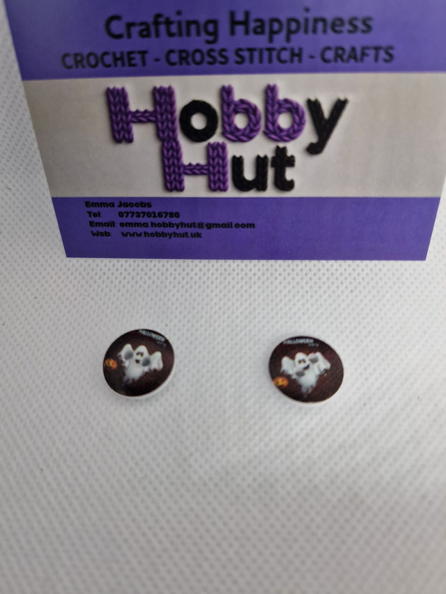 Halloween Ghost Buttons 