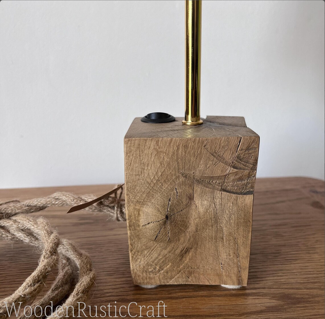 Spalted Turkish Oak Table Lamp with Linen Shade