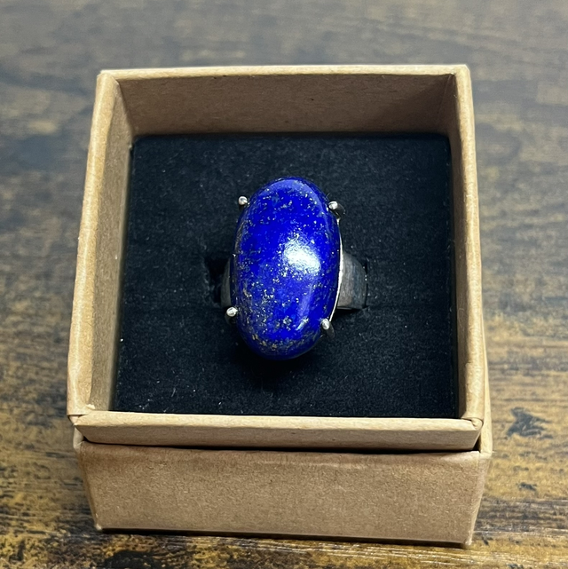 Bague en argent et Lapis-Lazuli - Taille 54