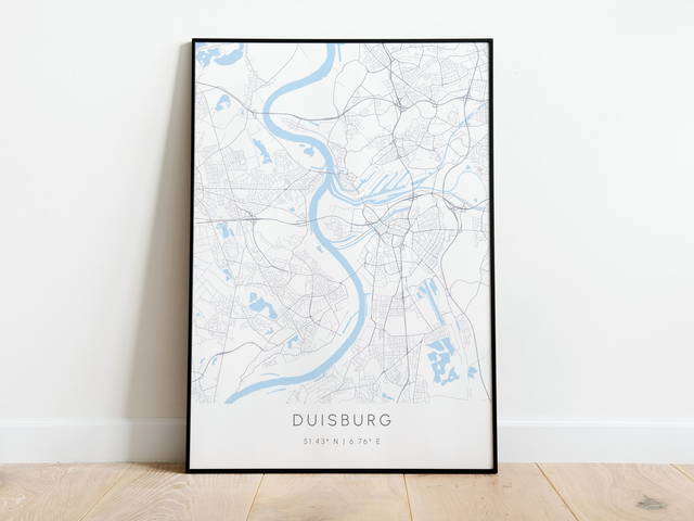 Duisburg Stadtkarte | Druck | Poster