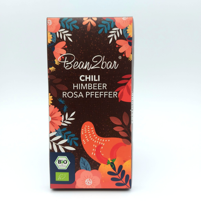 Edelmond Chili & Rosa Beere Schokolade