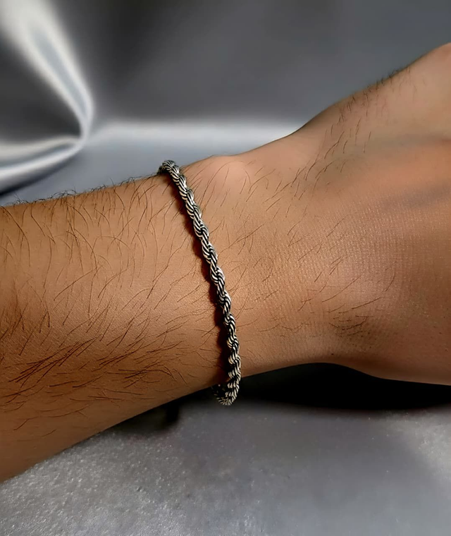 Pulseira Élégance Dorée - Aço Inoxidável Prateado