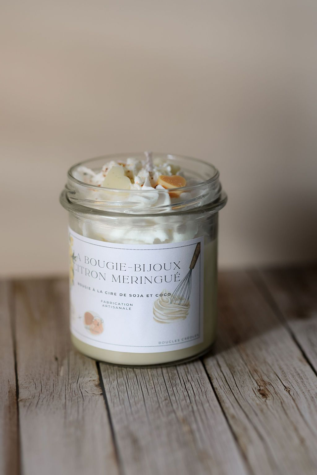 Bougie Bijoux citron meringué