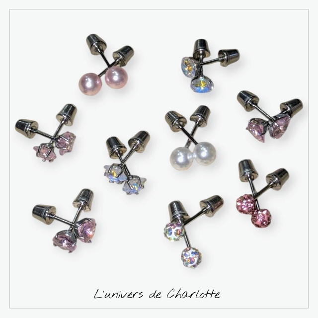 Boucles d&#039;oreilles &quot;Puce glitters&quot; BO-132