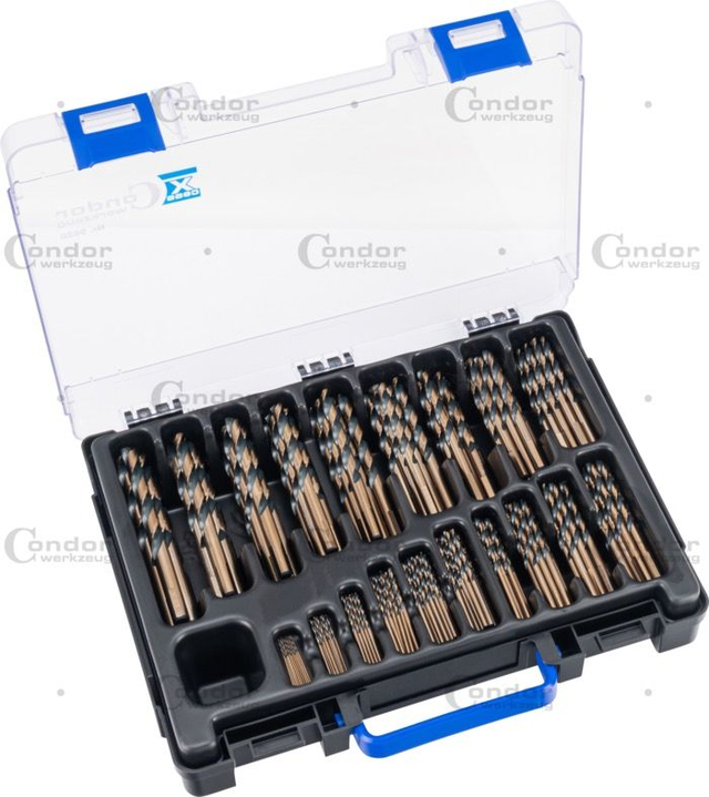 Spiralbohrer-Satz, HSS-G schwarz-oxid, 170-tlg., 1-10 mm