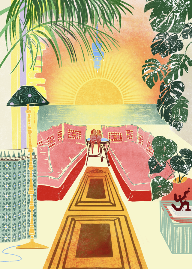 Lovey Dovey Sunset Birds