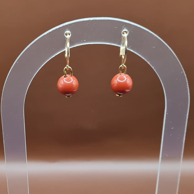 Boucles Jaspe rouge