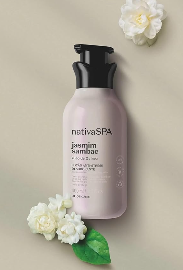 Nativa Spa Loção Hidratante Corporal Jasmine Sambac 400ml. 13.5 fl.oz