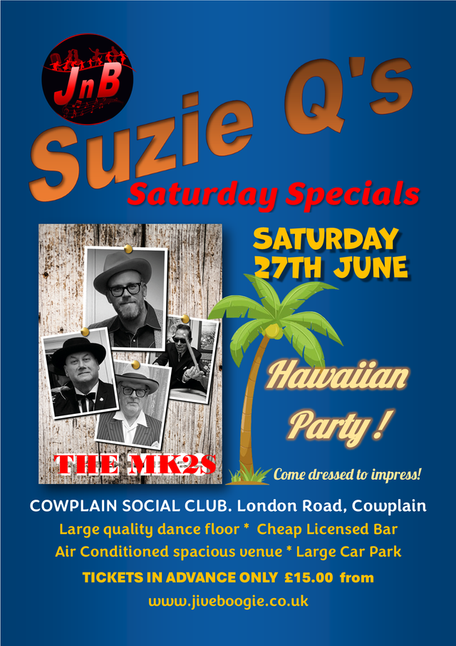 Saturday Special Hawaiian Party with The MK2s  June 27th