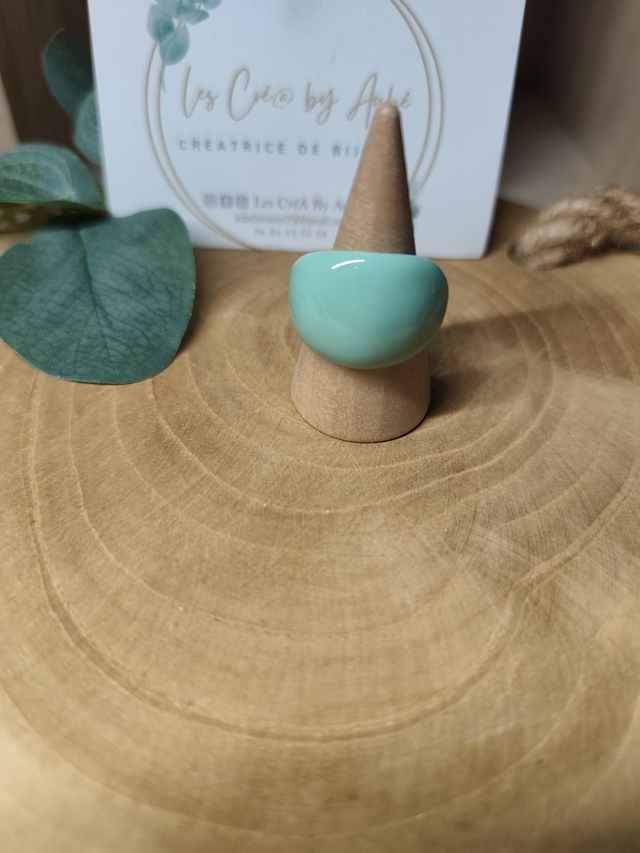 BAGUE AJUSTABLE VERT D'EAU 0000947