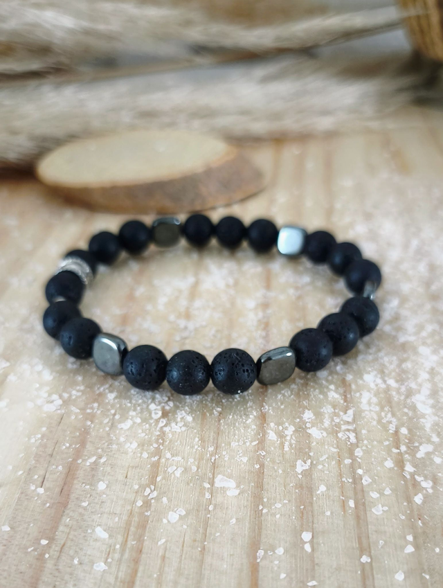 Bracelet "Renouveau" Pierre de lave