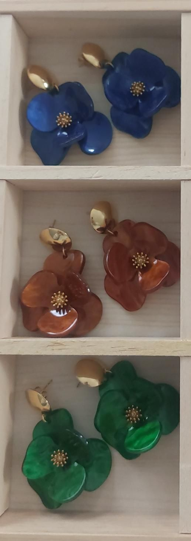 Boucles d'oreilles Irma marron 