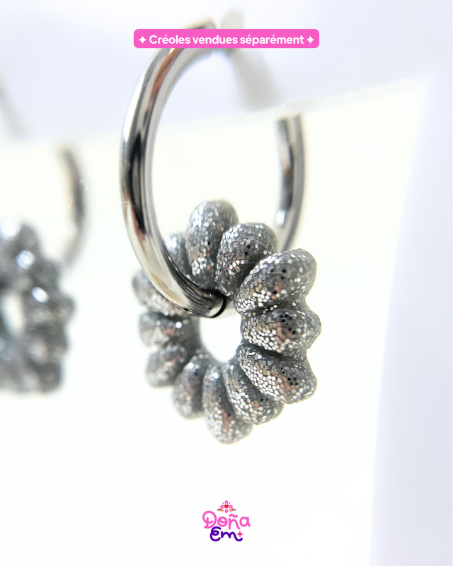 Pampilles &quot;Doña&quot; - Argenté scintillant