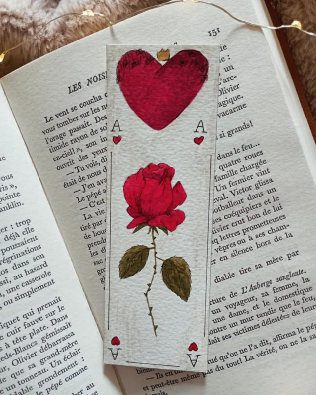 Marque page - Reine de Coeur