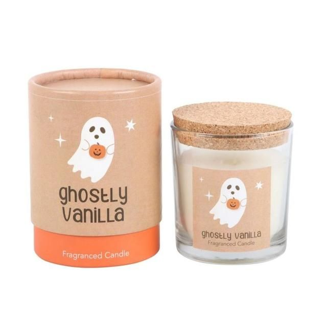 Ghostly Vanilla Halloween Candle In Glass Jar