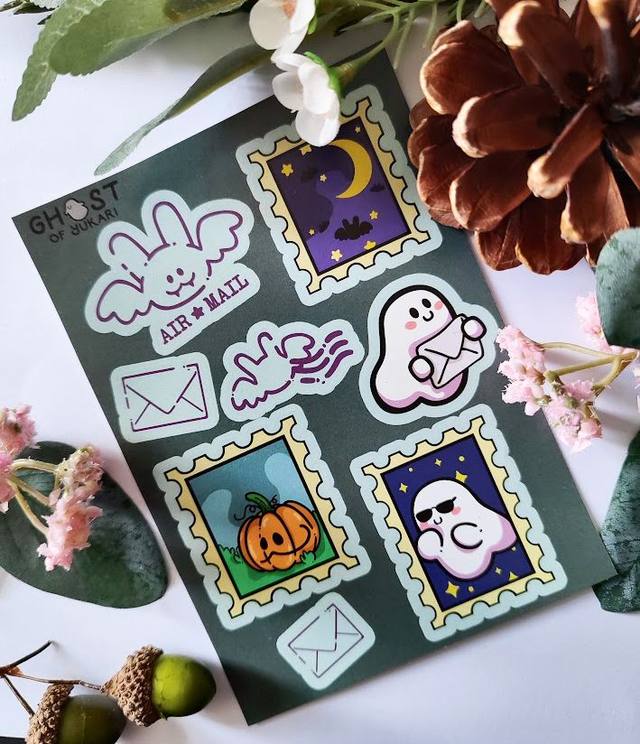 Spooky Post A6 Sticker Sheet