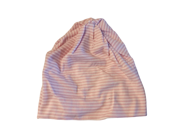 Bonnet rayé rose et blanc T52 (MirMar)