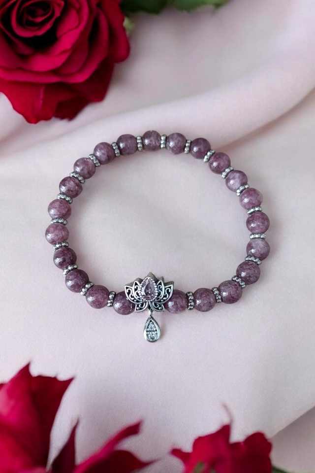 Bracelet Pandolith  Lépidolite 