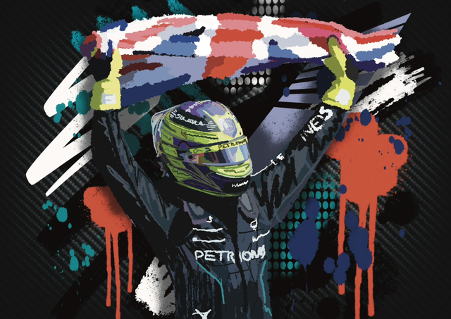 Lewis Hamilton Mercedes Union Jack