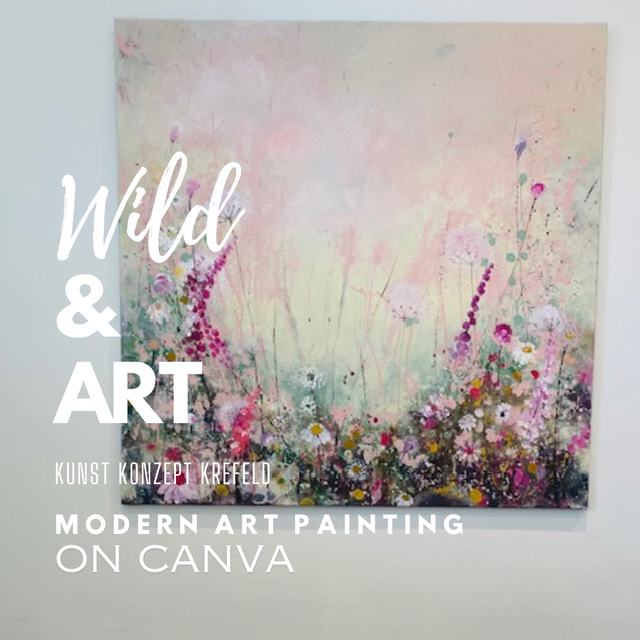 modern ART Painting I wilde Blumenwiese