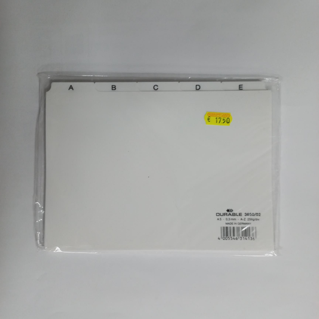 Durable Register weiß A5 25-teilig